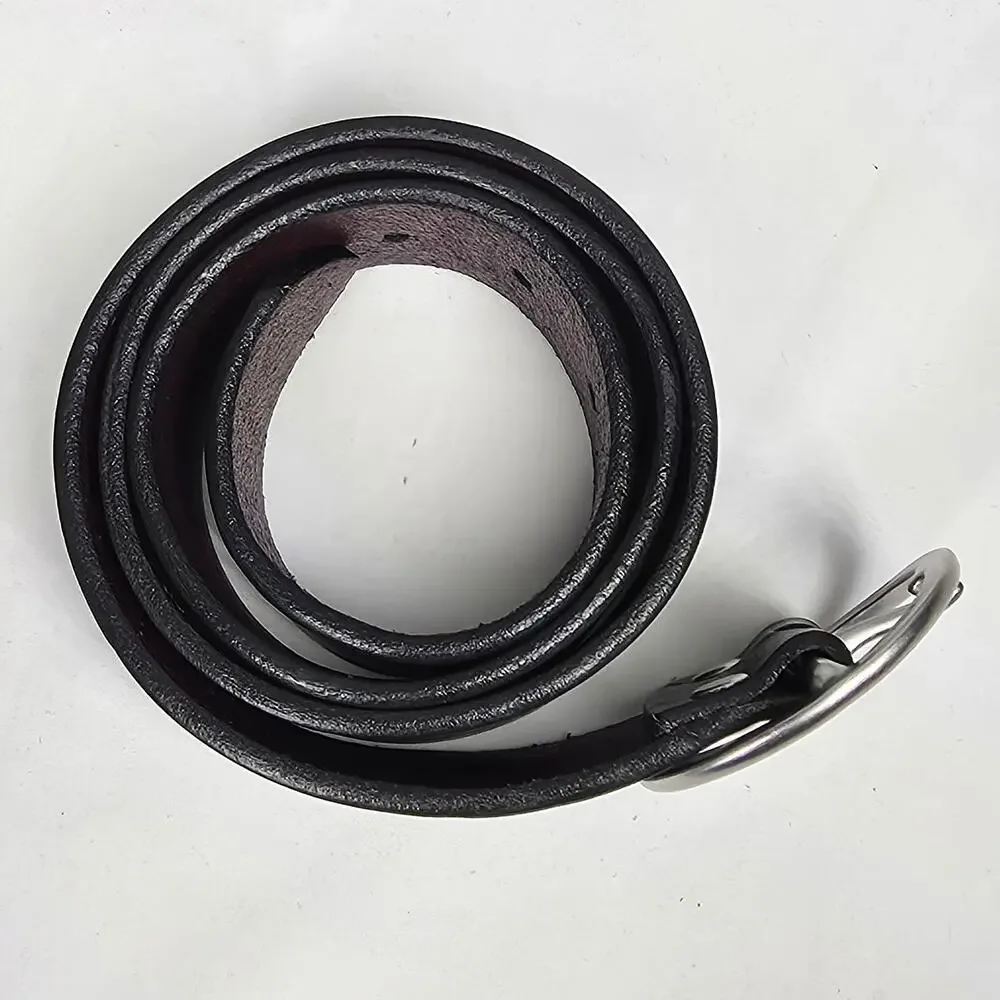 GAP 1969 GENUINE TEXTURED BLACK LEATHER BELT – SIZE S 30-34 – SOLID BRASS BUCKLE